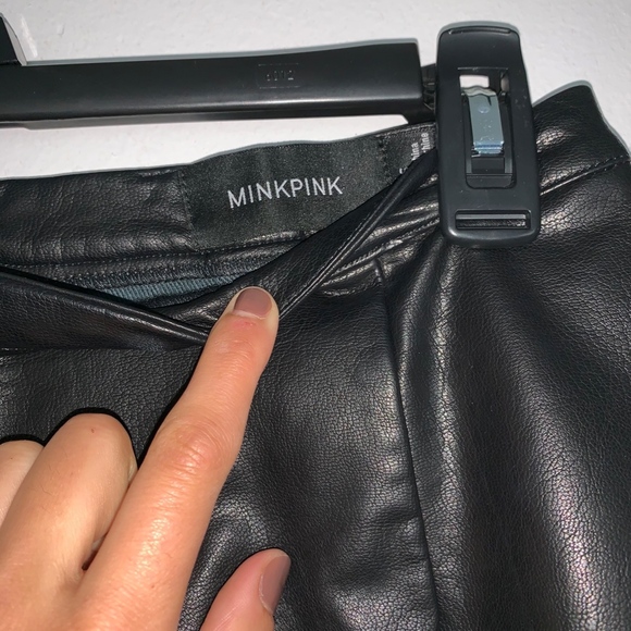 Black Leather Skirt with Grommet Detailing - Picture 4 of 4